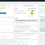 CMS ADMINS Wartungs Plugin Dasboard Home
