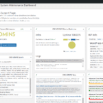 CMS ADMINS Wartungs Plugin Dasboard