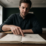 Notizbuch mit handgezeichneter Lifecycle-Timeline einer WordPress-Website