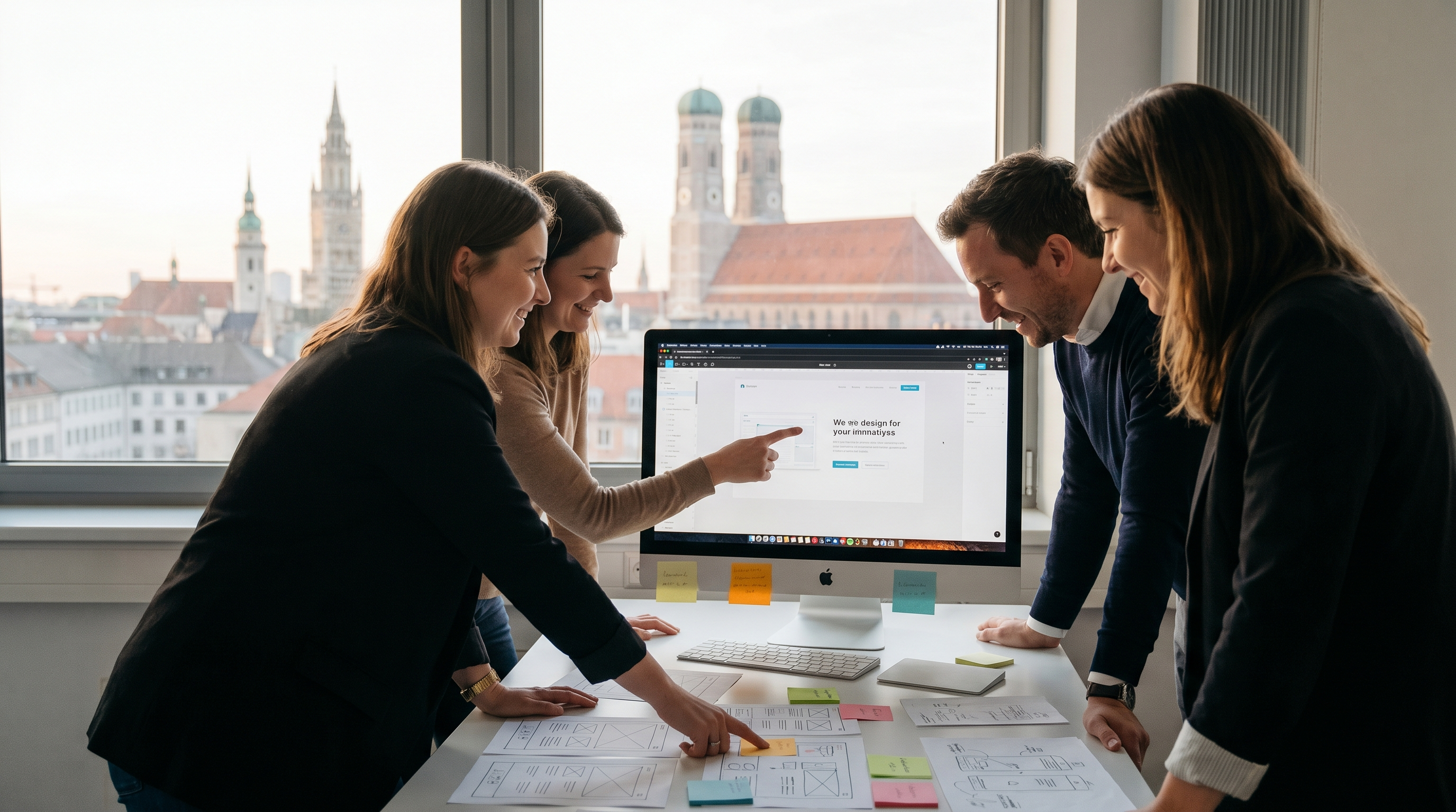 WordPress Relaunch 2026: CMS ADMINS Team bei der Website-Überprüfung in München